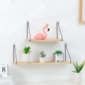 Nordic minimalist solid wood wall rack room decoration storage rack word partition wall rack